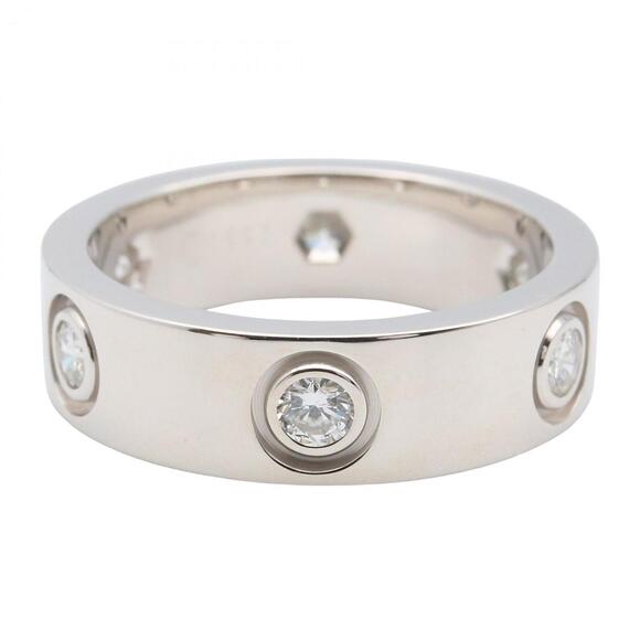 CARTIER Authentic 18k Silver Diamond Love Ring - Picture 3 of 8